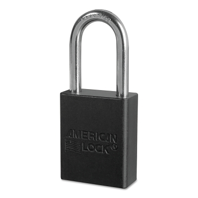 BLACK SAFETY LOCK-OUT PADLOCK ALUMINUM B